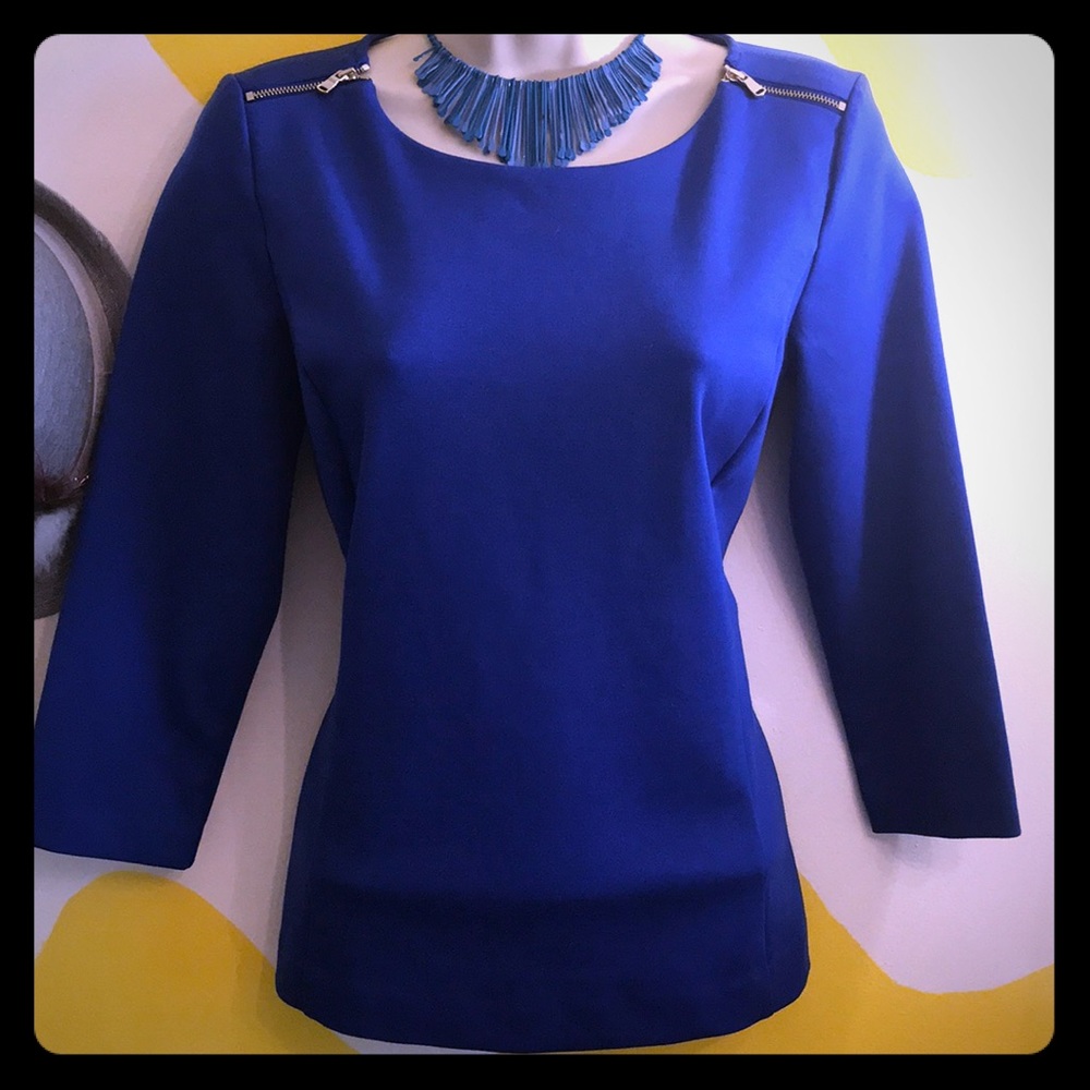Ann Taylor royal blue fitted top